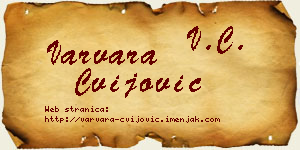 Varvara Cvijović vizit kartica